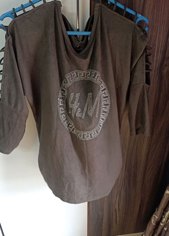 Greenish Grey Color Fancy Top