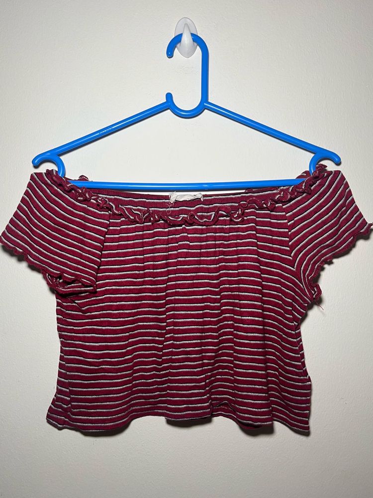 Striped Off-Shoulder Top