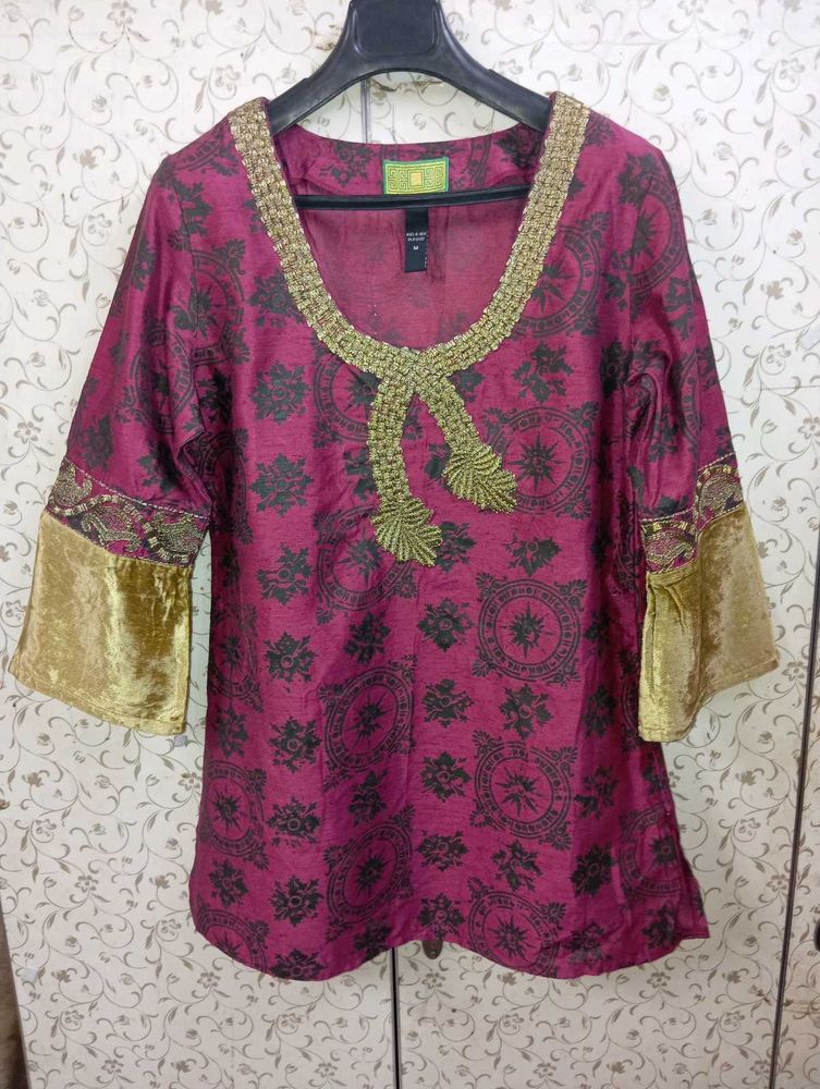 Tracy Porter Burgundy Tunic Top