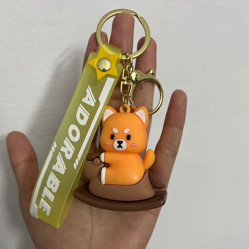 Riding Bear Keyring