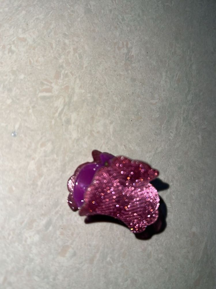 Sparkly Pink Hair Claw Clip