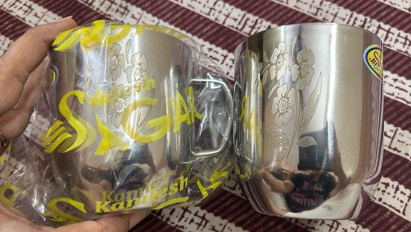 Stainless Steel Cups- Brand New(Set of 2)