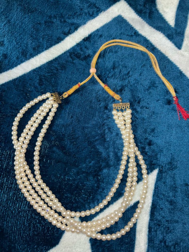 Elegant Pearl Necklace(handmade)