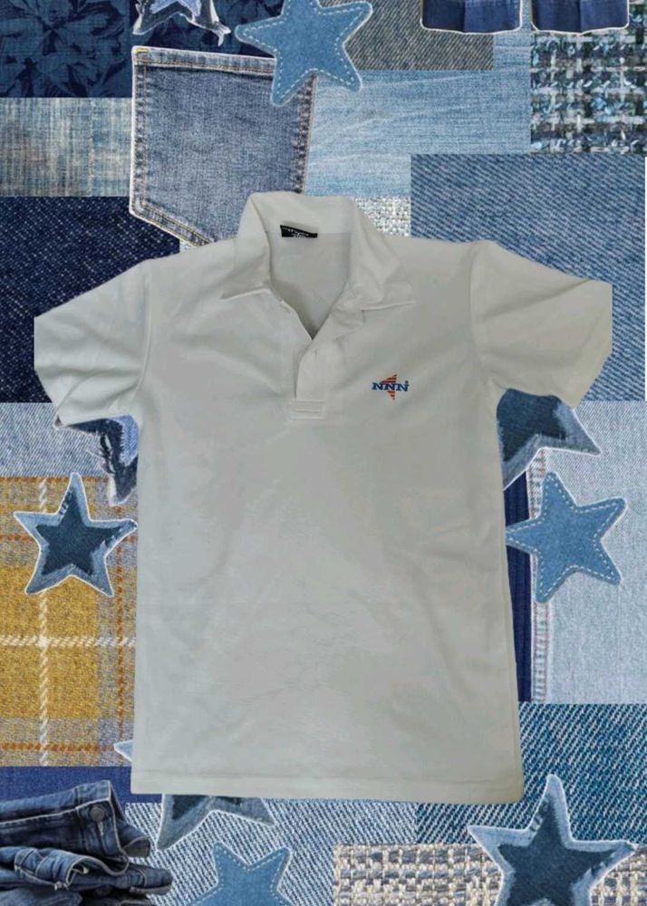 NNN White Polo Tshirt For Both Men And Women