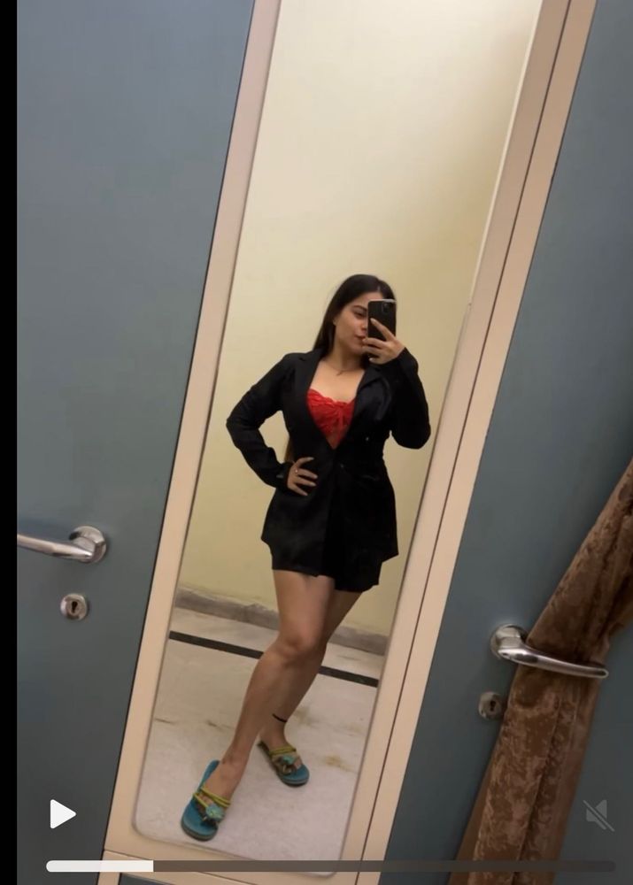 Newme Chic Black Co-ord Set Blazer &amp; Shorts