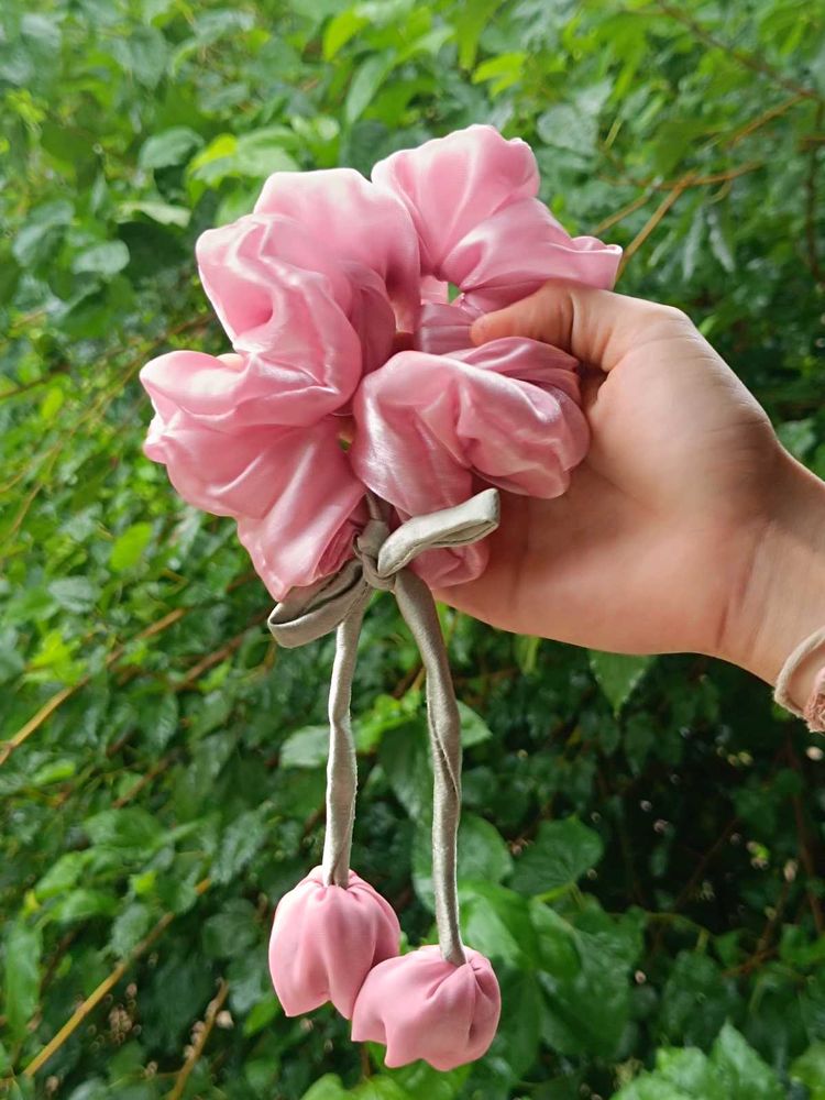 Tulip🌷Pink Silk Scrunchie