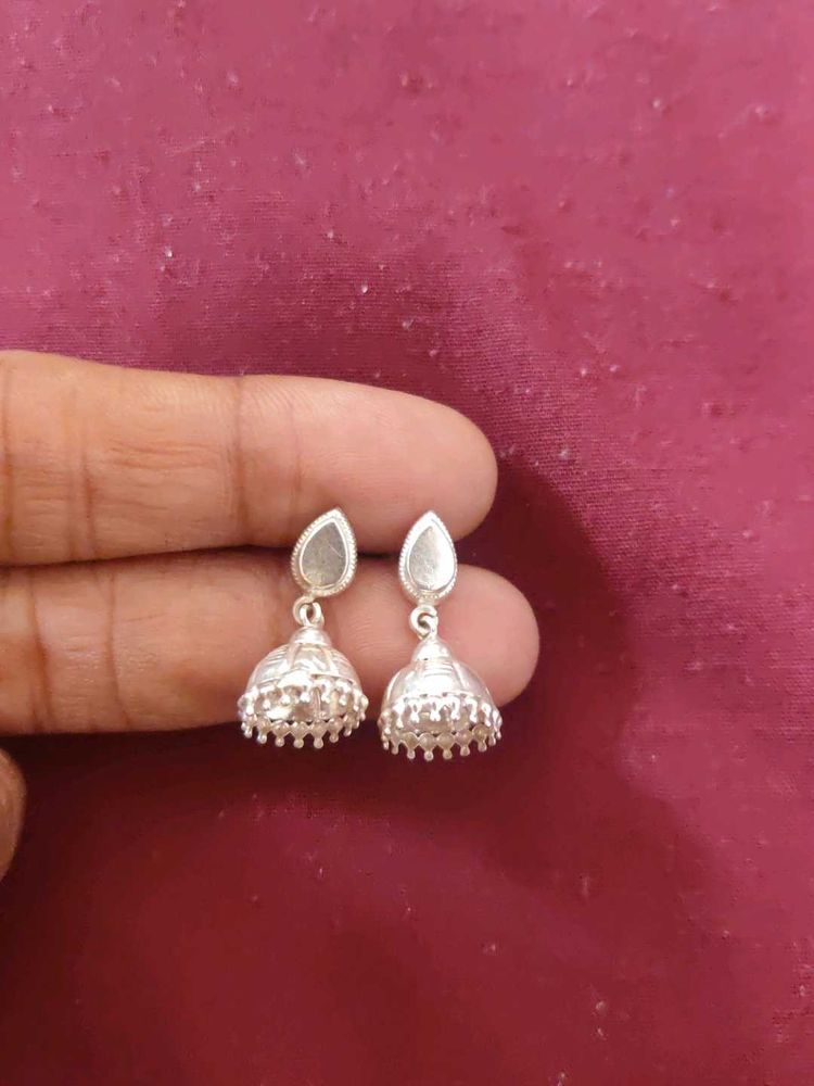 92.5 Pure Silver Jhumka (Small)