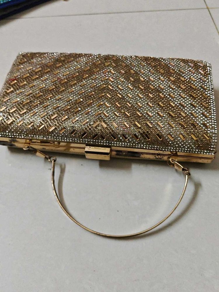 Gold Embellished Clutch