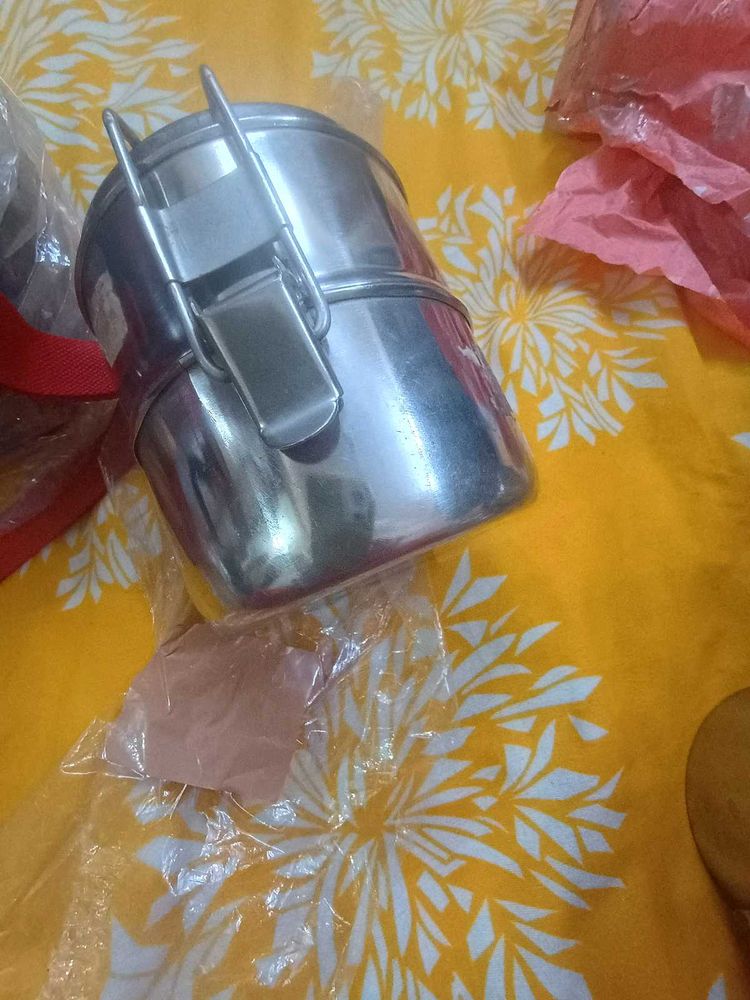New Unused Steel 2 Piece Tiffin