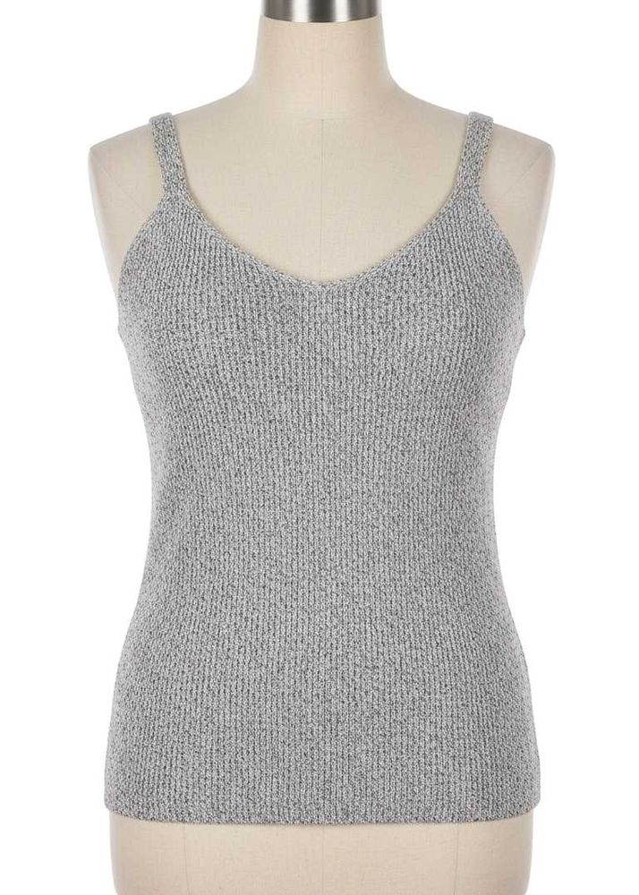 Grey Knit Tank Top