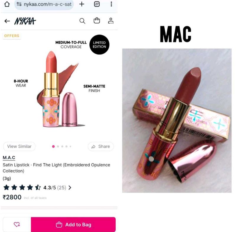 Mac find the light diwali collection lipstick