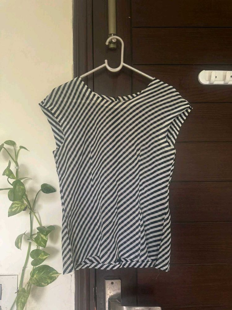 Striped Cap Sleeve Top