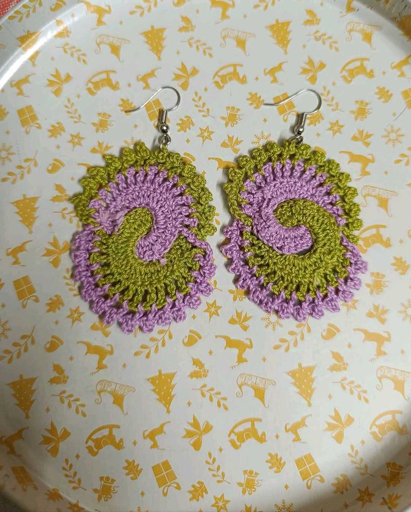 Set Of 5 Combo Crochet Earrings