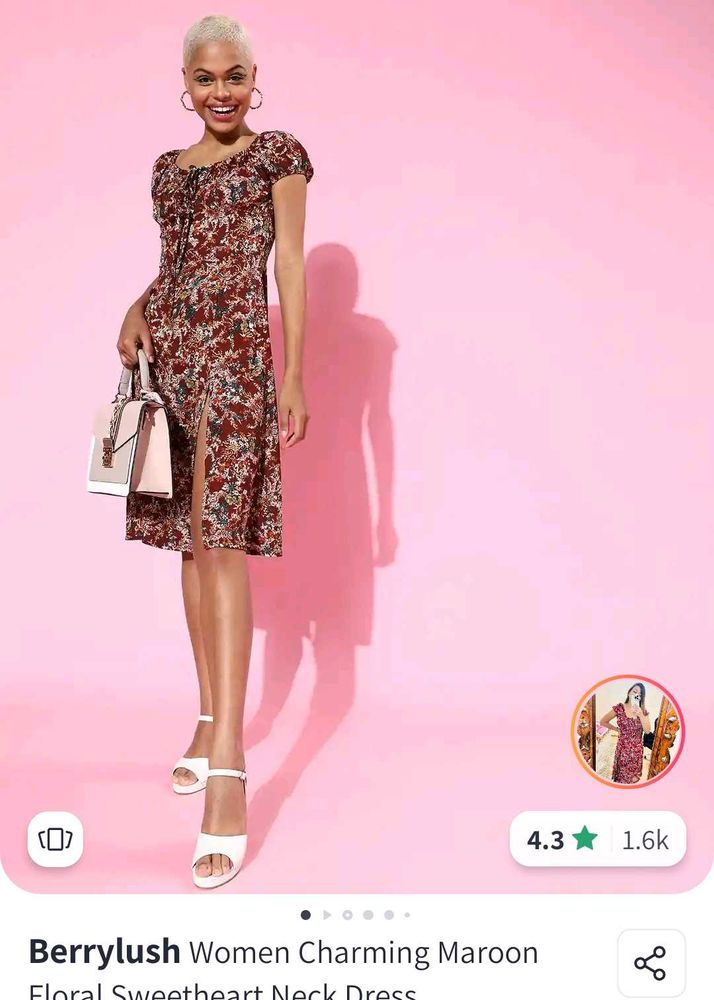 Floral Sweetheart Midi Dress