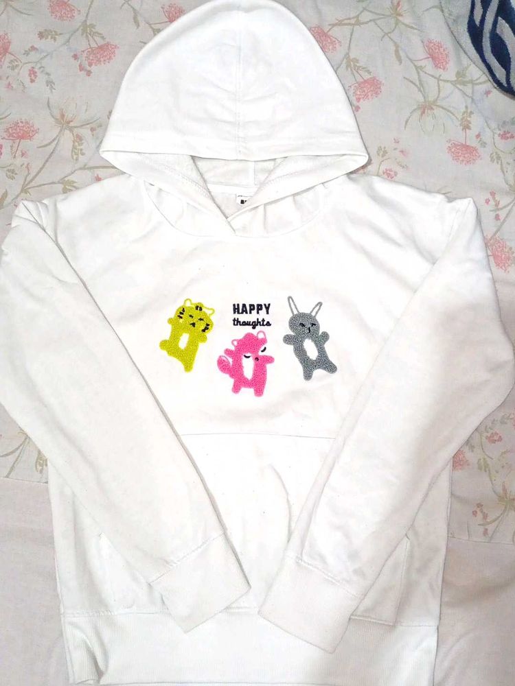 Cute White Hoodie