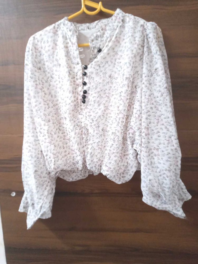 Floral Print Long Sleeve Top