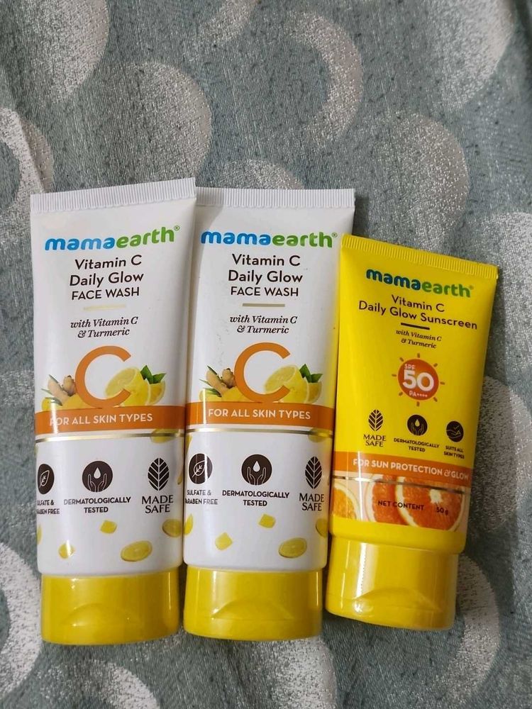 New Mamaearth Vitamin C Face Wash &amp; Sunscreen