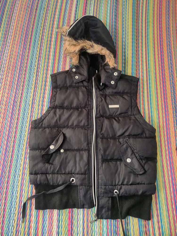 Vintage Women Black Trim Southpole Puffer Vest