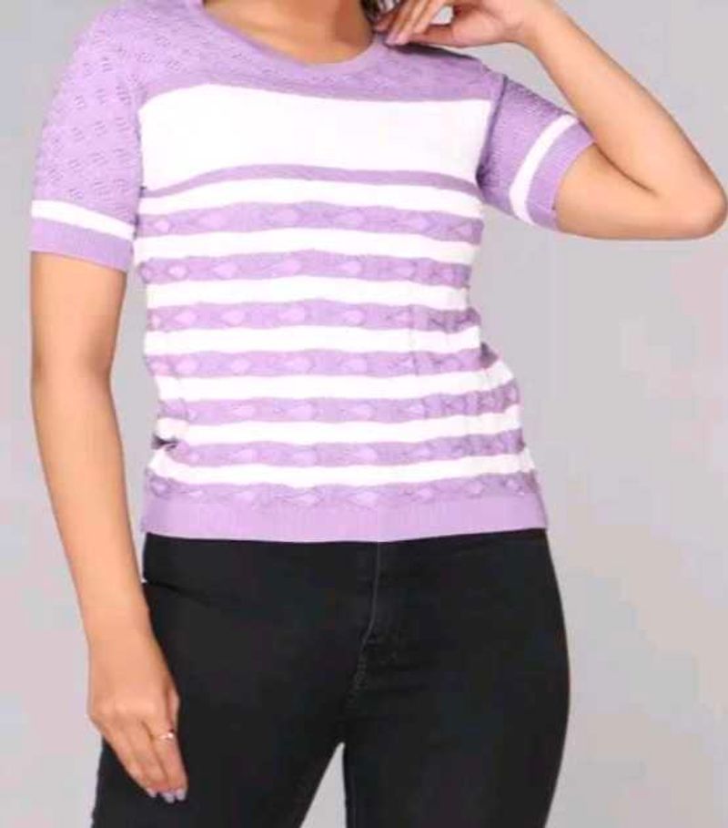 Completely new Striped Knit Top