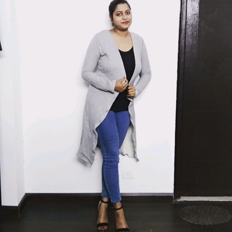 Size - (L) Grey Long Shrug Full Sleeve.