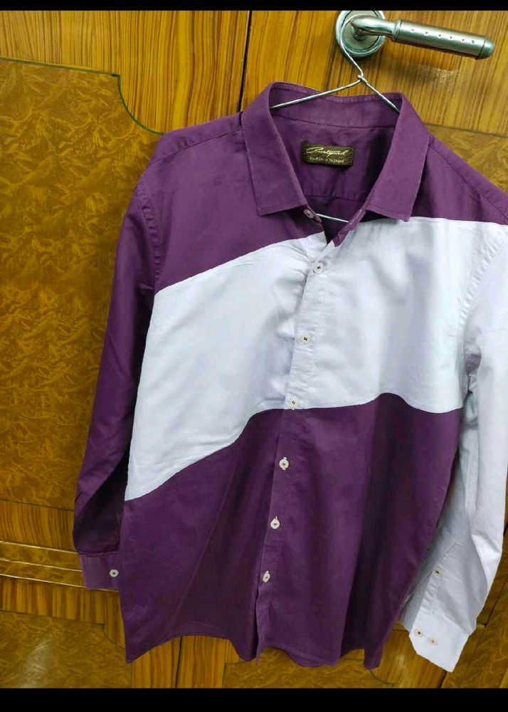 Stylish Two-Tone Casual Shirt