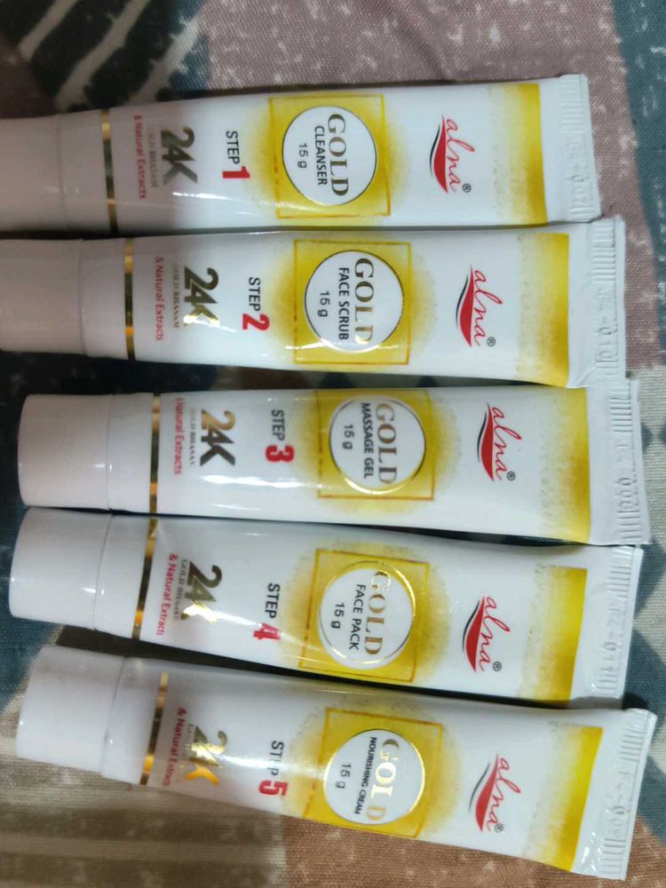 Alna 24K Gold Facial Kit - 5 Step System