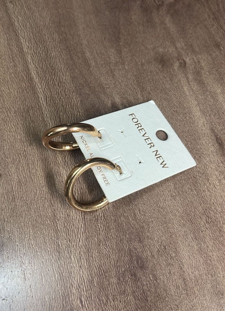 anti tarnish golden hoops new