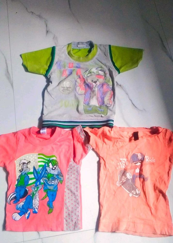 Kids Girls T-Shirt Pank Of 3
