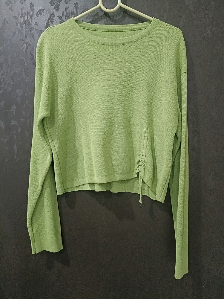 Women Sea Green Wollen Top