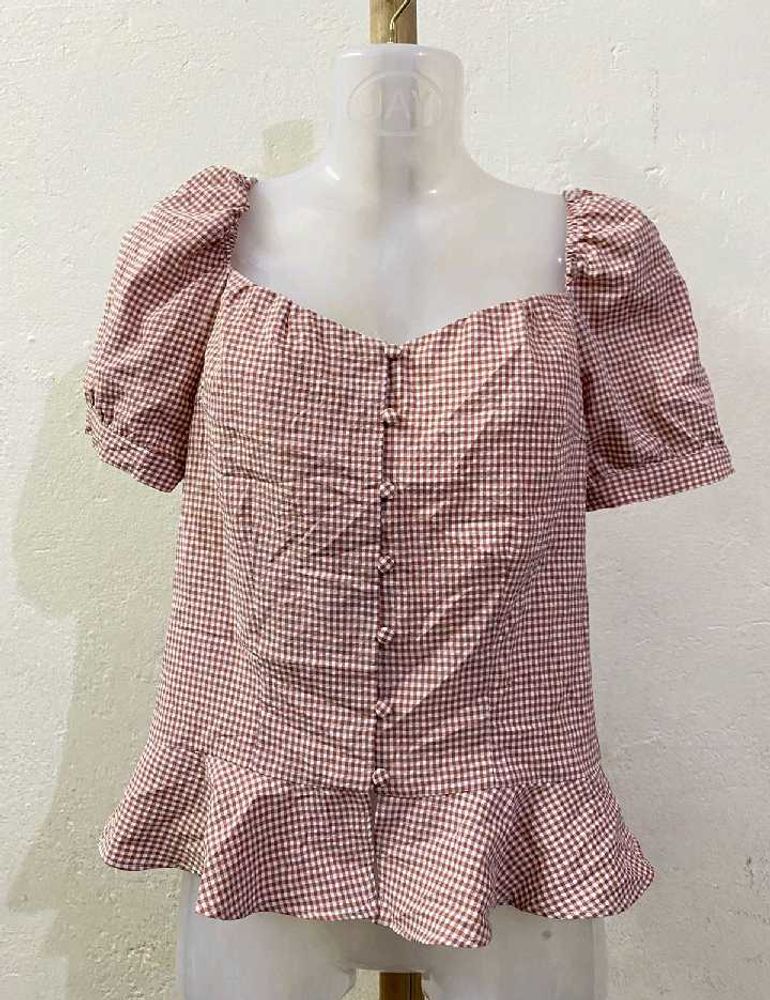 Gingham Cottage Core Top