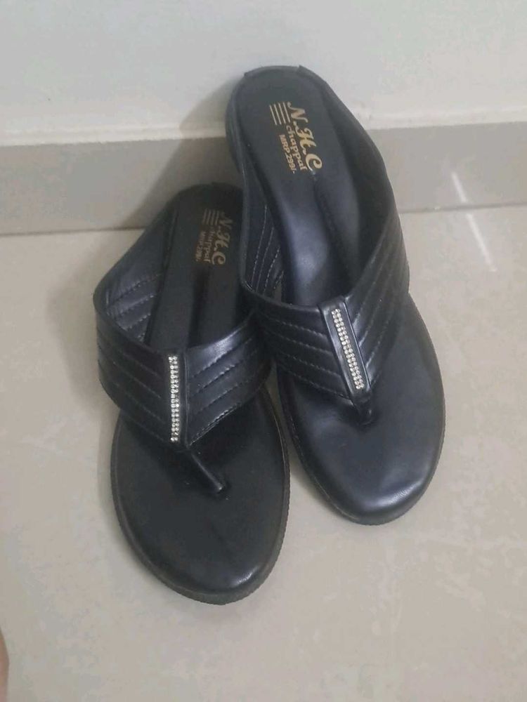 Black Thong Sandals dimond