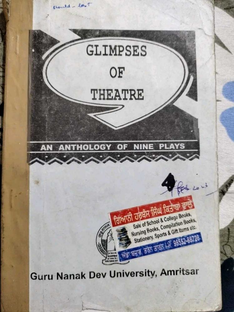 Book-Glimpses Of Theatre