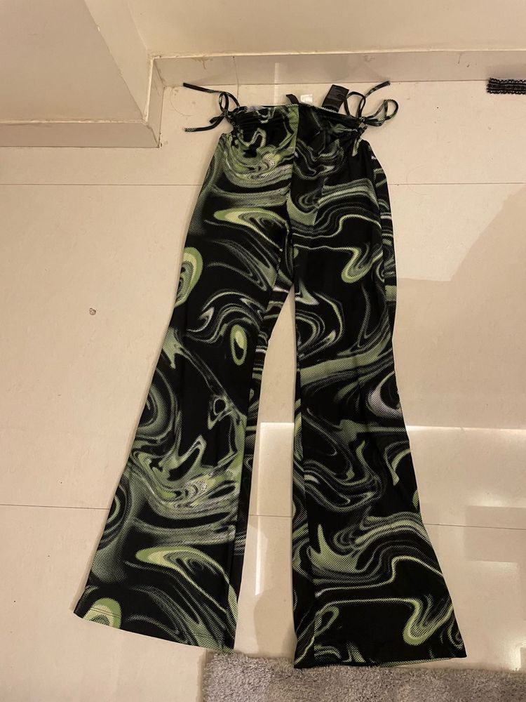 H&amp;m Swirl Print Flared Trousers