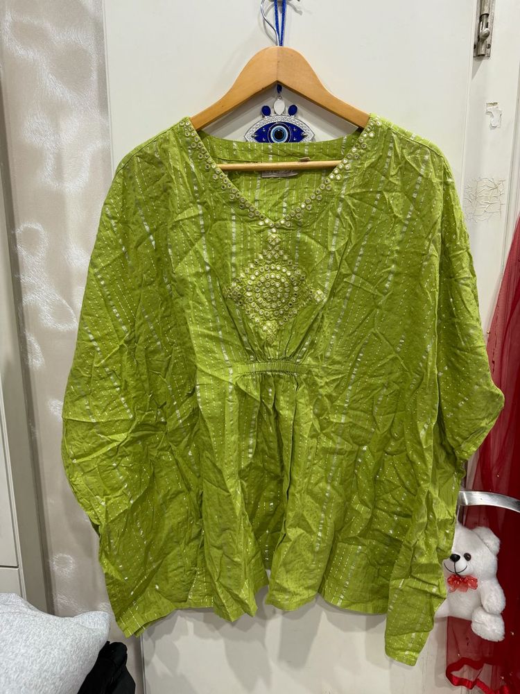 Green Embellished Top