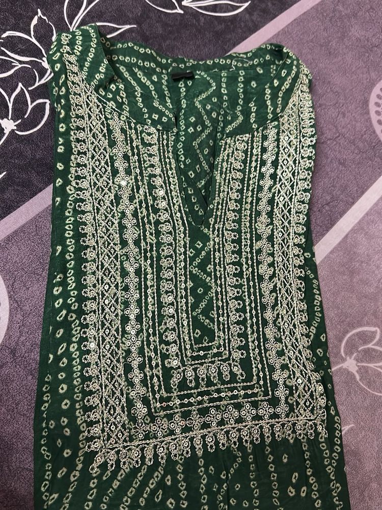 Daily wear Green Kurta