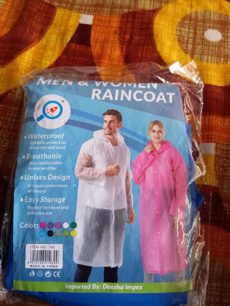 Combo:Raincoat New 3XL Size 46 With Tshirt