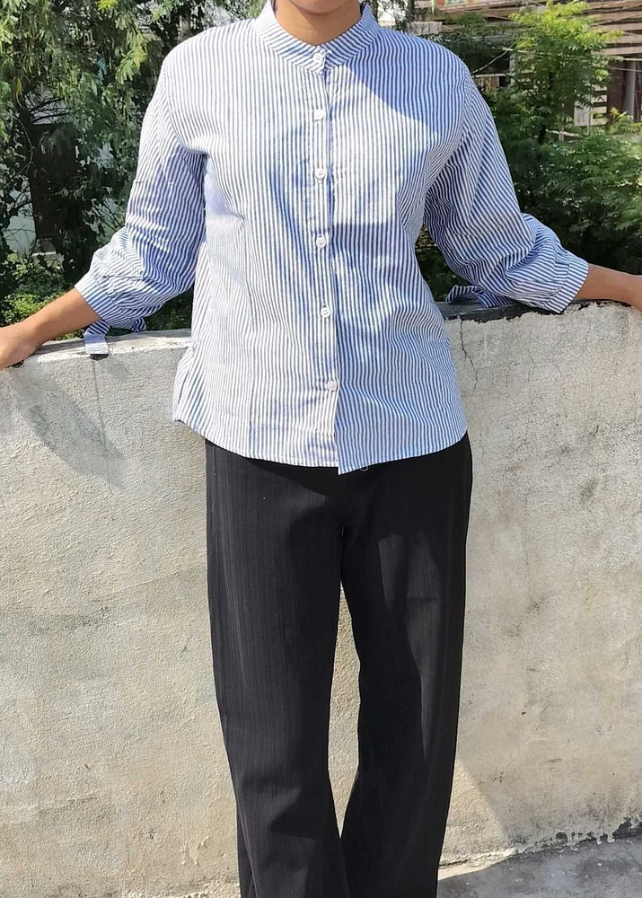 Striped Button-Down Shirt