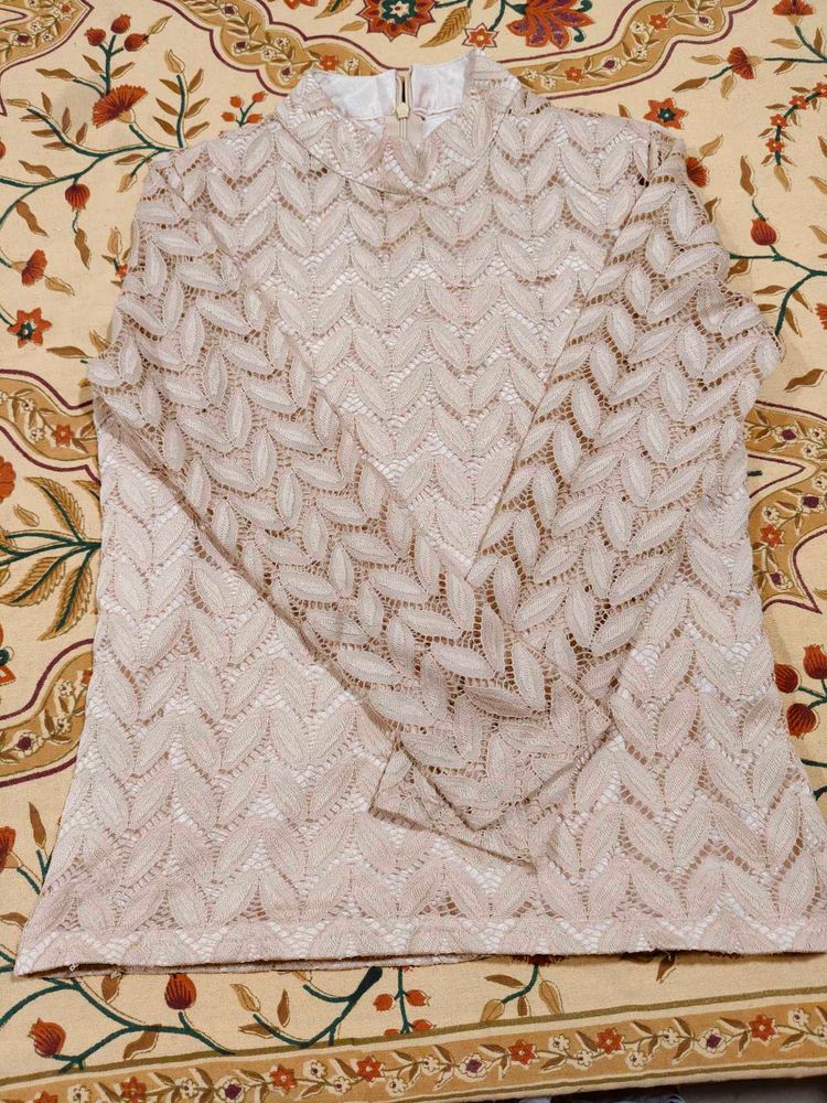 Tan Netted Top
