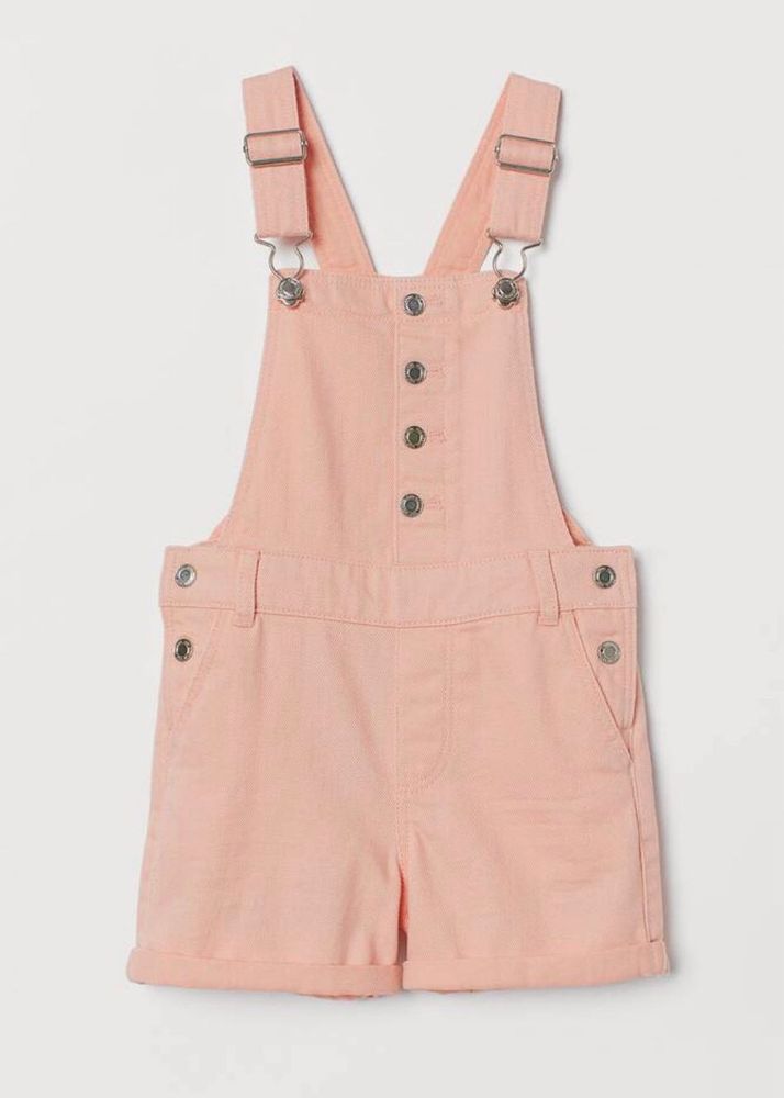H&amp;M Cotton Dungaree Shorts-Apricot