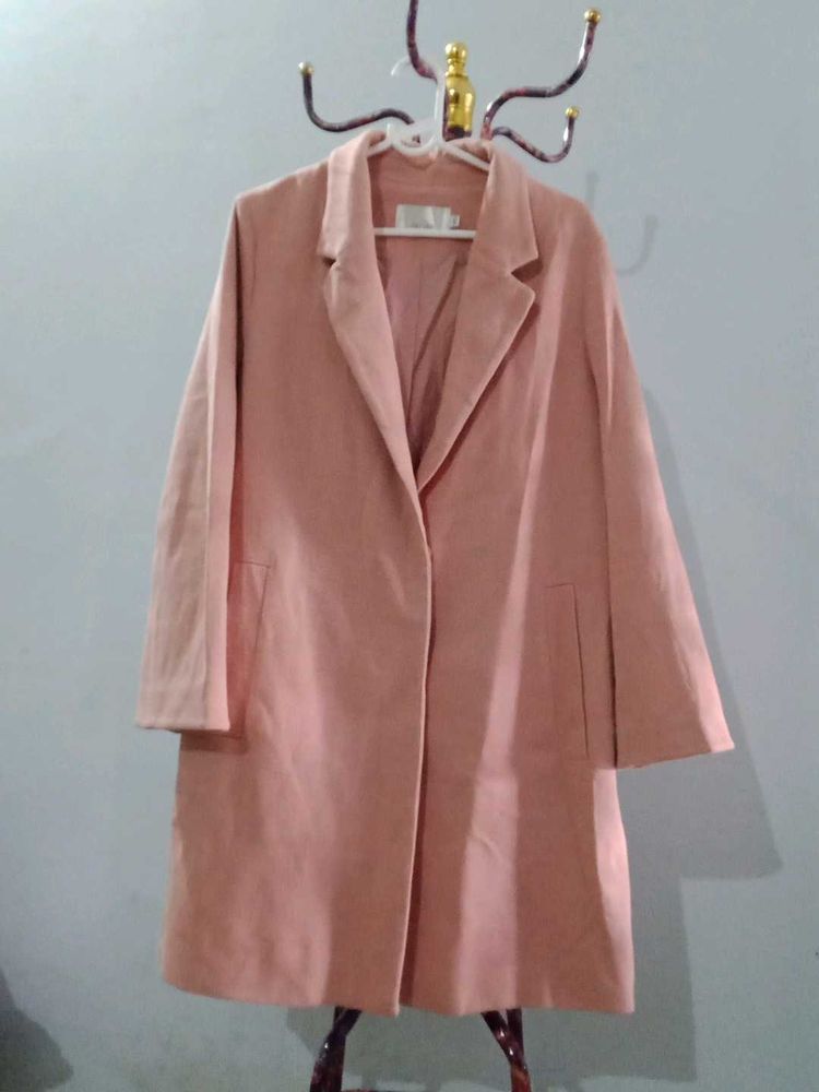 Peach Trench Coat