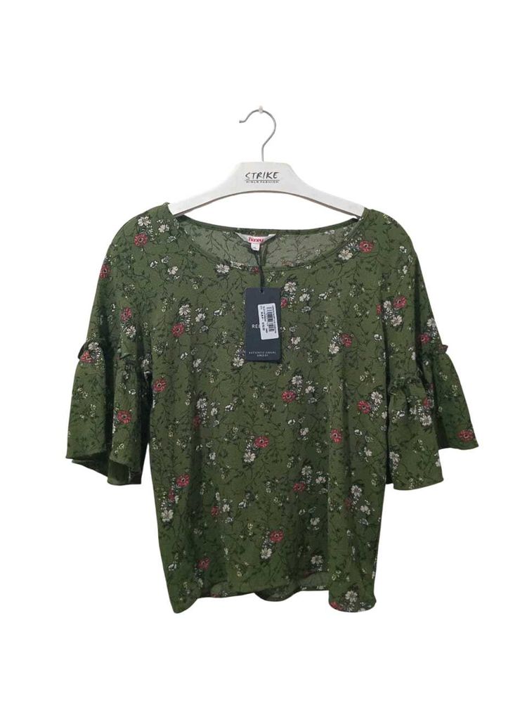 Floral Green Top