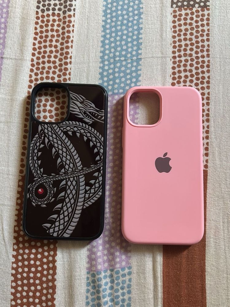 iPhone 12 Mini Cases - Dragon &amp; Plain Pink
