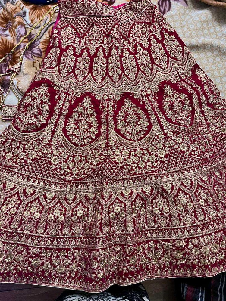Maroon Embroidered Lehenga Choli