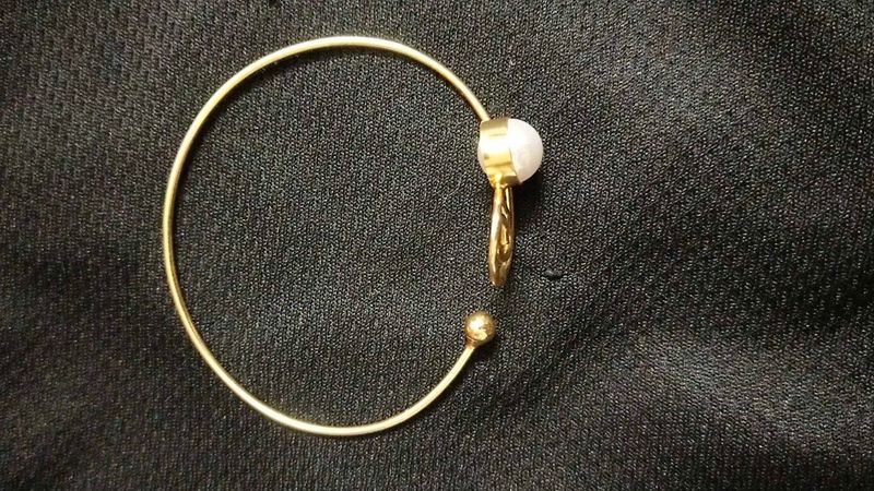 Brass Pearl Ball Bangles