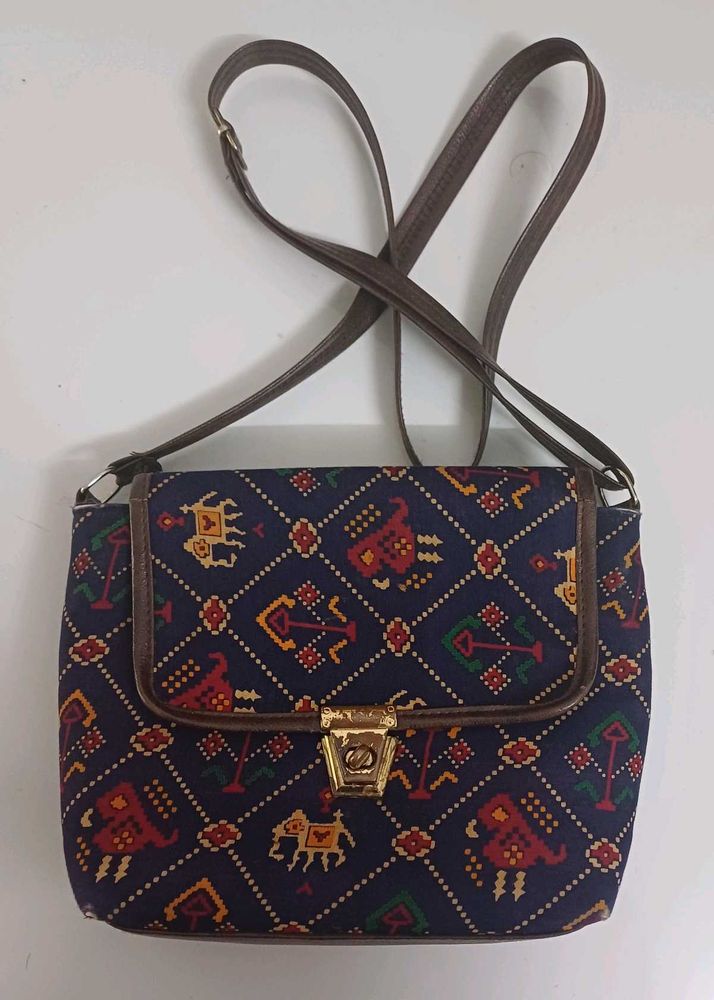 Vintage Patterned Crossbody Bag