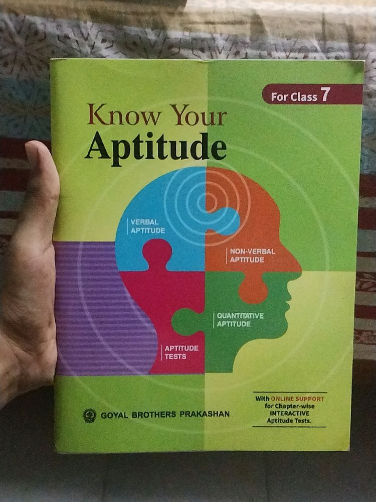Aptitude Book For Class 7th. General Knowledge With Online Support Help Your Child For Reasoning