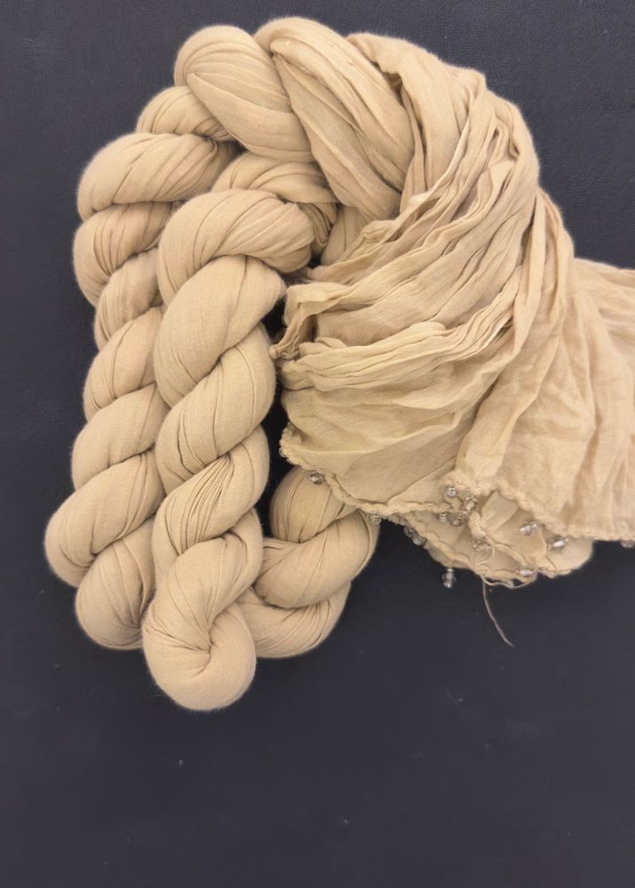 Dupatta Beige Cotton