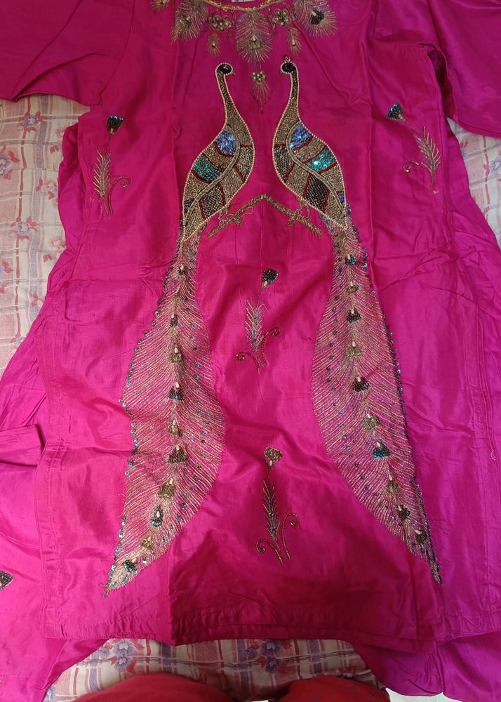 Silk Suit- Rani Pink Color
