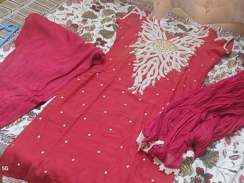 💃WOMEN PARTY WEAR SITCHED STRAIGHT DUPPATTA SET💃