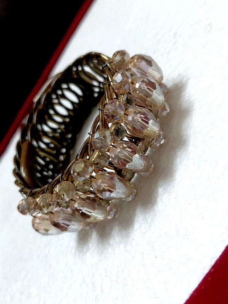 Beaded Shiny Bangle Bracelet